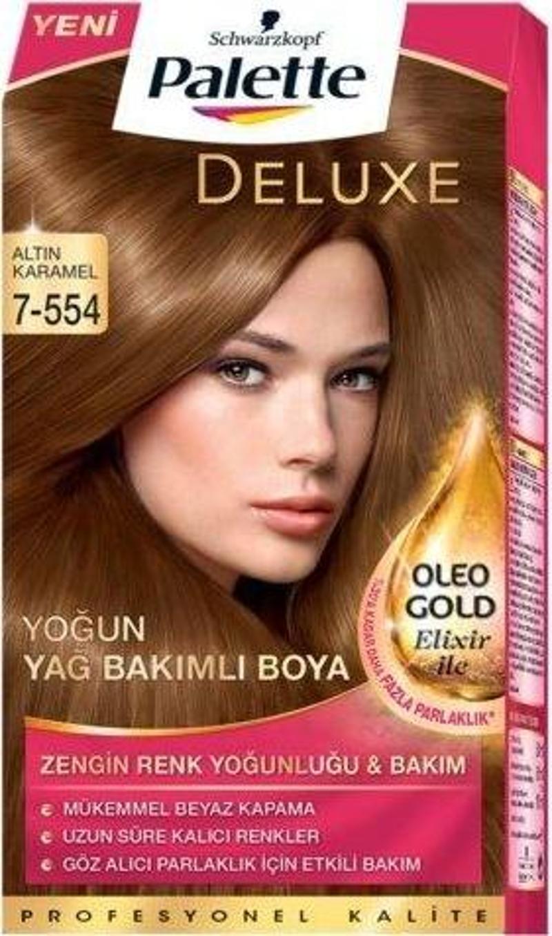 Deluxe 7.554 Altın Karamel Saç Boyası