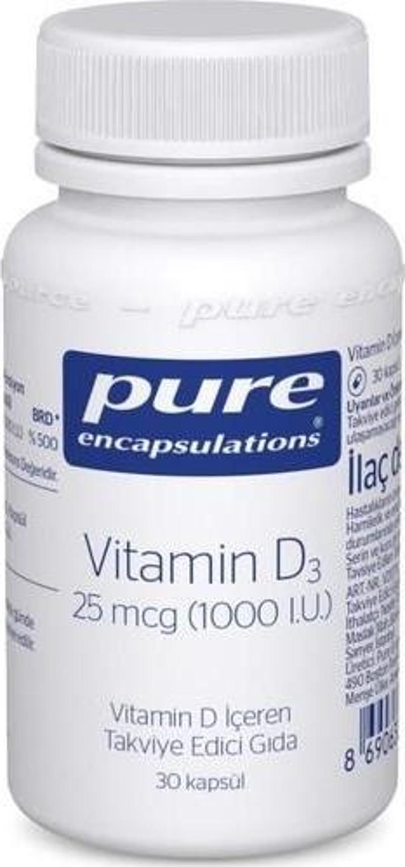 Vitamin D3 25 Mcg 1000 Iu - 30 Kapsül