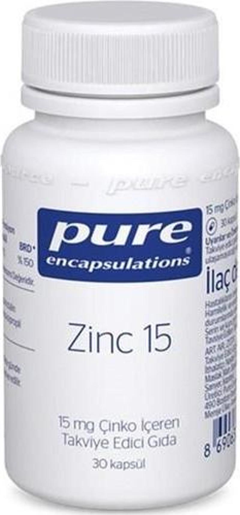 Zinc 15 Mg Çinko - 30 Kapsül