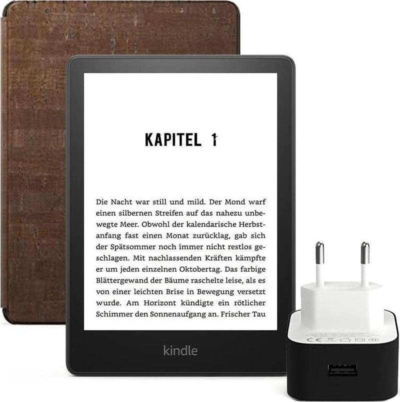 6.8" Paperwhite 5 E Kitap Okuyucu 8 Gb + Orijinal Mantar Kılıf Ve Şarj Adaptörü Reklamlı