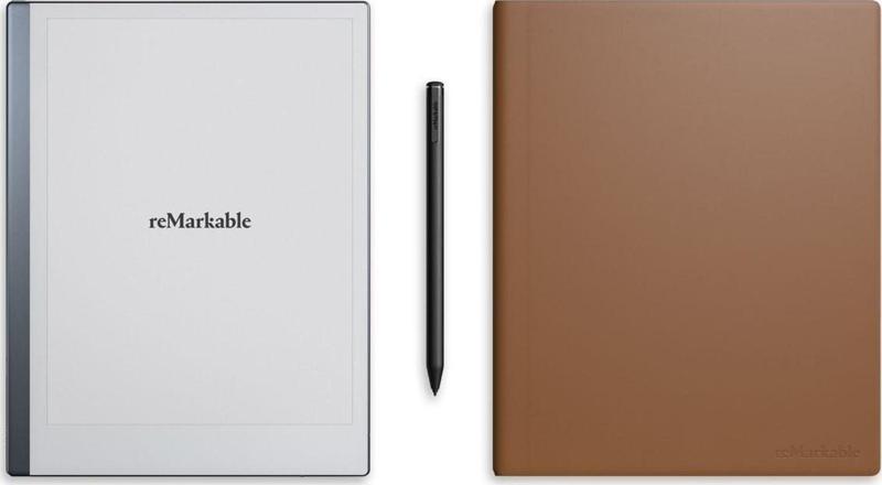 2 Digital Paper Tablet + Marker Plus + Kapaklı Kahverengi Kılıf