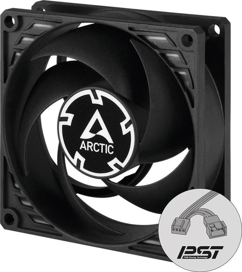 ARCTIC AR-ACFAN00150A P8 PWM PST 80mm Siyah Kanat Siyah Çerçeve Kasa Fanı