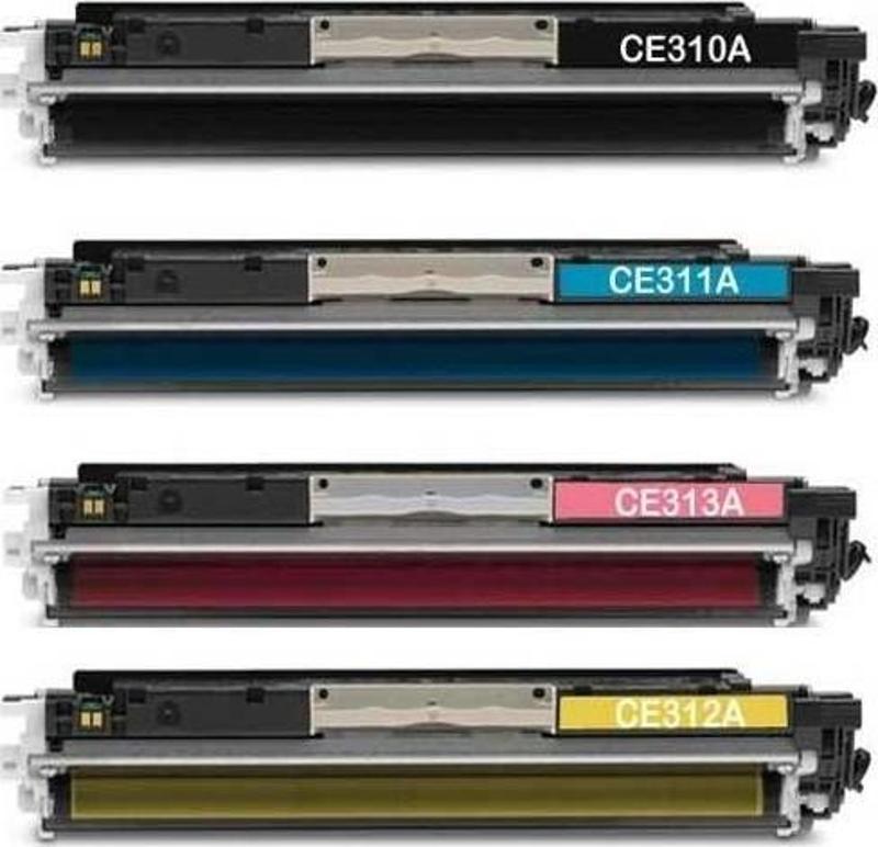 HP CE310A-CE311A- CE312A-CE313A Takım Muadil Toner 126A