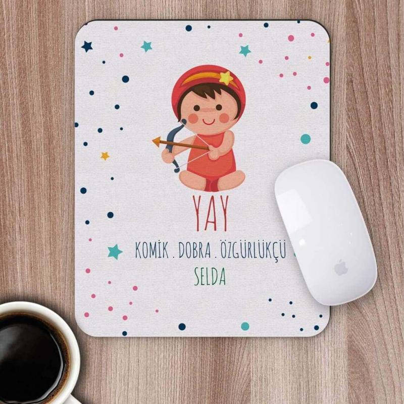 Kişiye Özel Yay Burcu Tasarımlı Mousepad