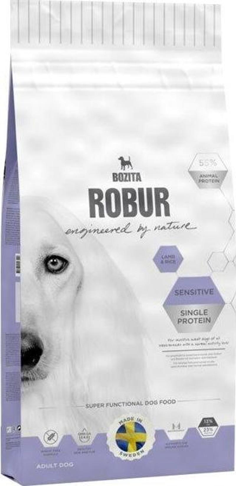 Robur Sensitive Single Protein Kuzu Etli Hassas Köpek Maması 12,5 Kg