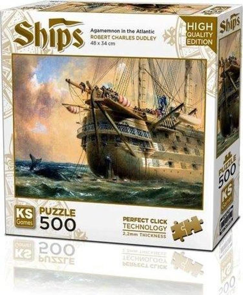 Puzzle 500 Parça HMS Agamemnon in Atlantik