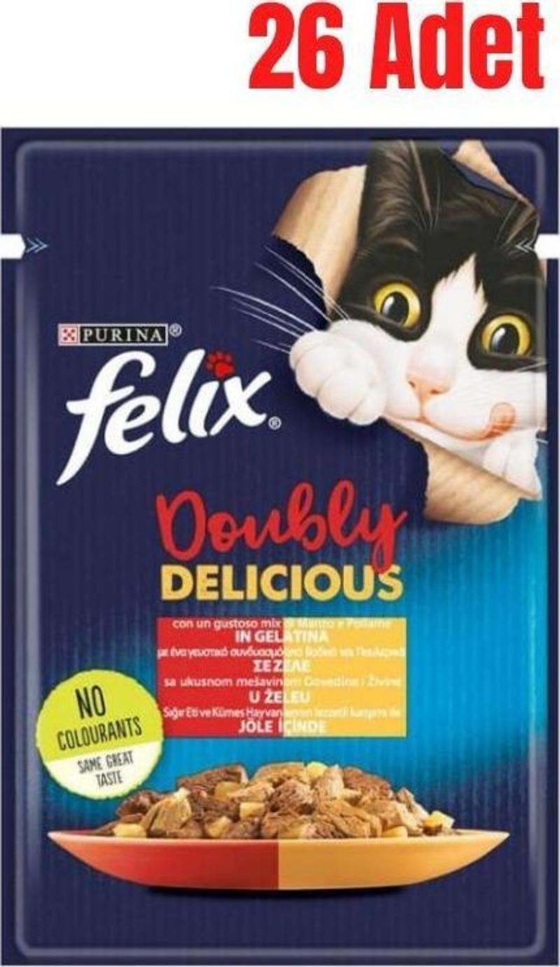 Sığır Etli ve Kümes Hayvanlı Kedi Pouch 85 gr x 26 Adet