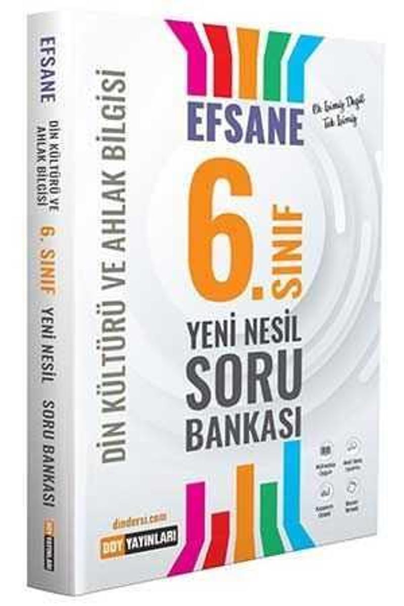 Ddy Yayınları 6. Sınıf Din Kültürü ve Ahlak Bilgisi Efsane Yeni Nesil Soru Bankası