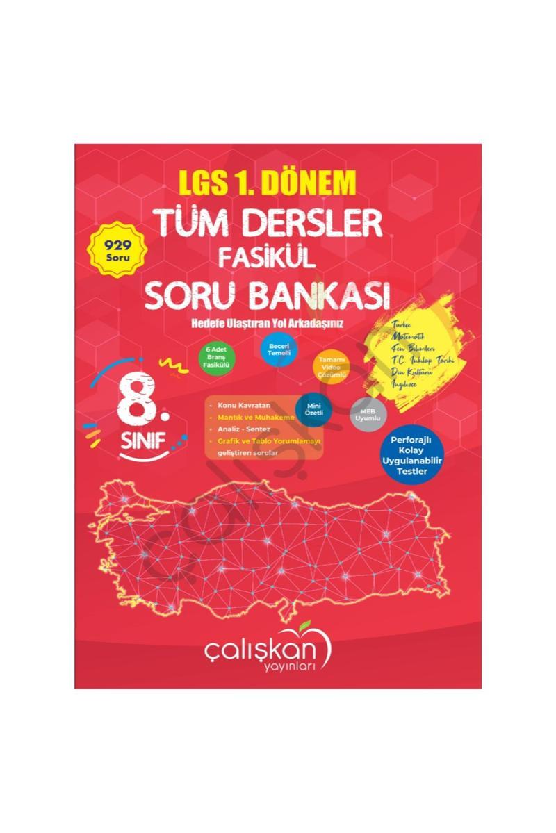 Çalışkan Yayınları 8. Sınıf Tümdersler 1.Dönem Soru Bankası