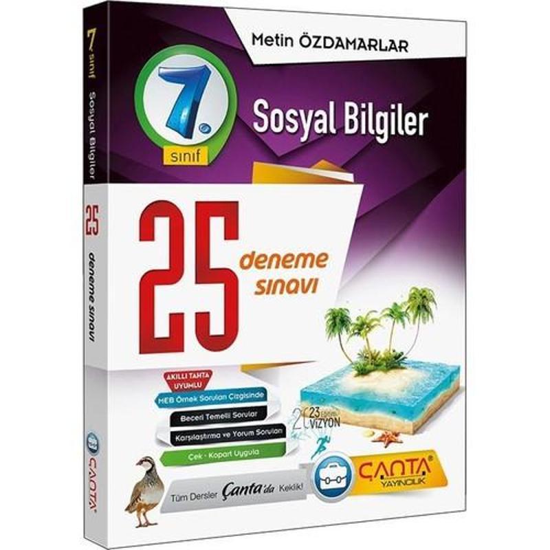 Çanta Yayınları 7. Sınıf Sosyal Bilgiler 25 Deneme Sınavı