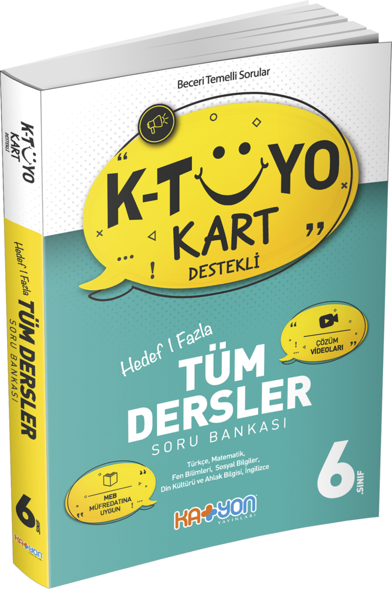 Katyon Yayınları 6. Sınıf Tüm Dersler Soru Bankası K-Tüyo Kart Destekli