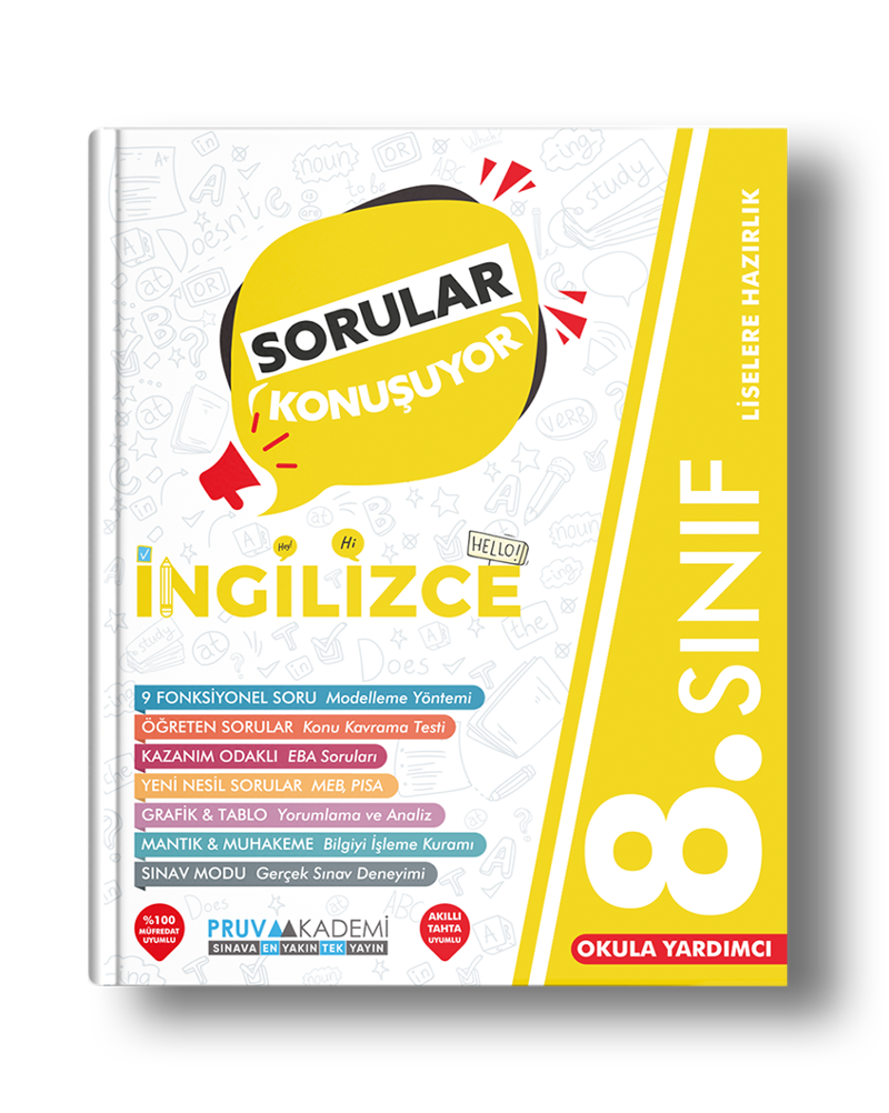 Pruva Yayınları 8. Sınıf İngilizce Sorular Konuşuyor 