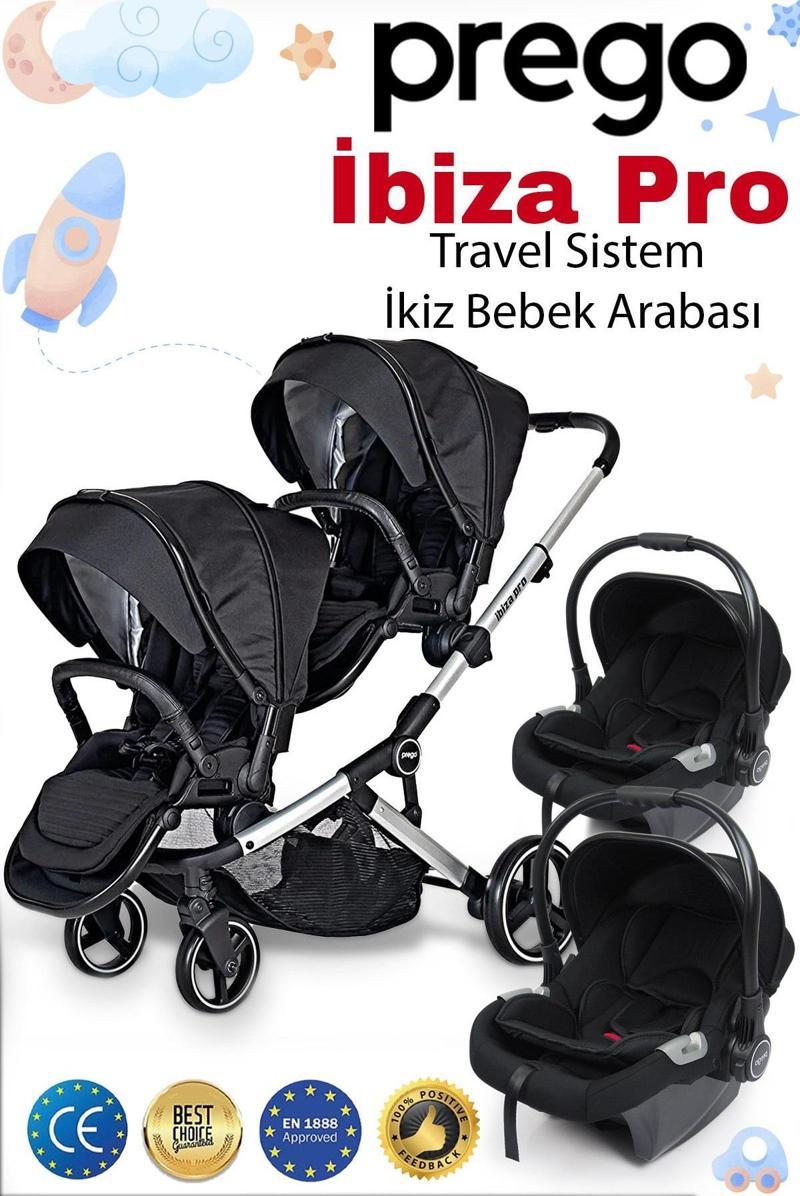 2071 İbiza Pro Travel Sistem İkiz Bebek Arabası