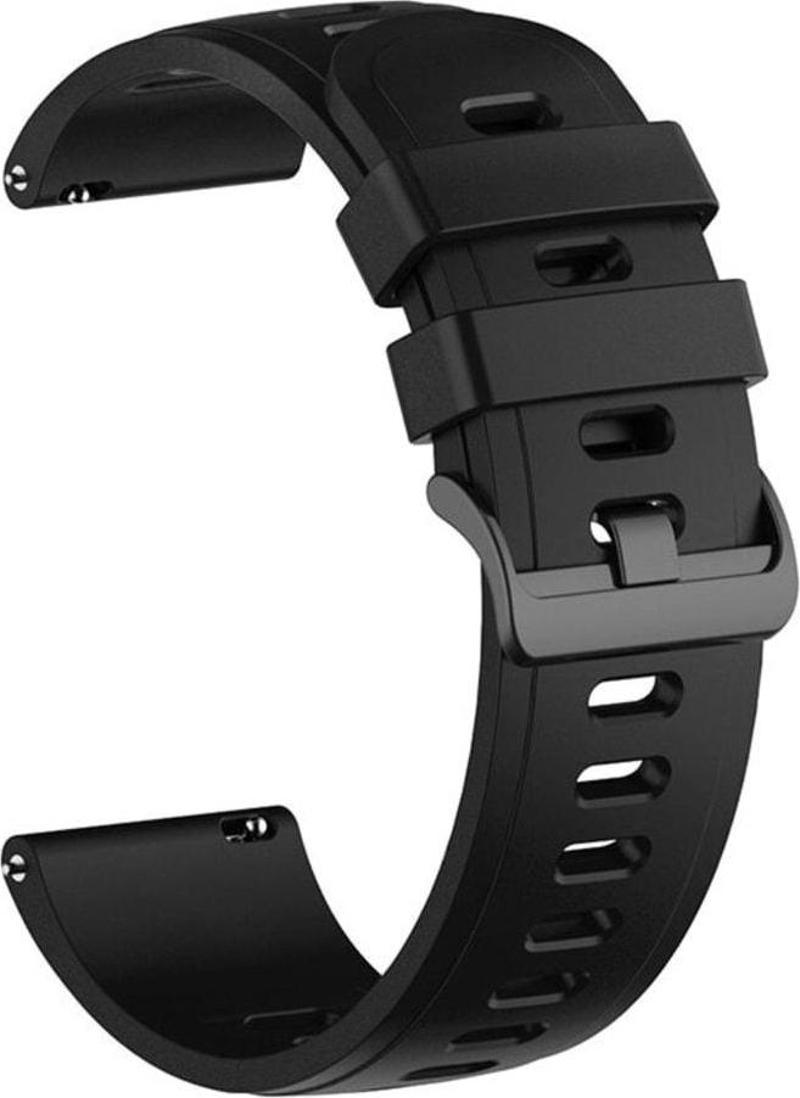 Gear S2 (sm-r720) Ile Uyumlu Kordon Solid Color Spor Kayış Termoplastik Ent Kaliteli Siyah