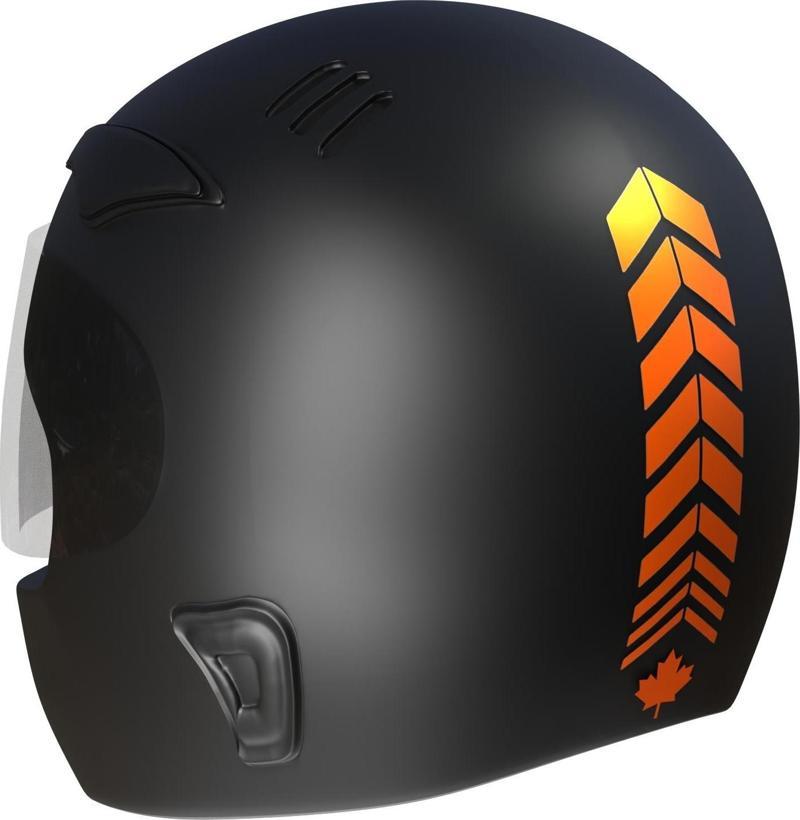 2 Adet Sport Kask, Araba Ayna Alev Turuncusu Kask Sticker Çınar Extreme 