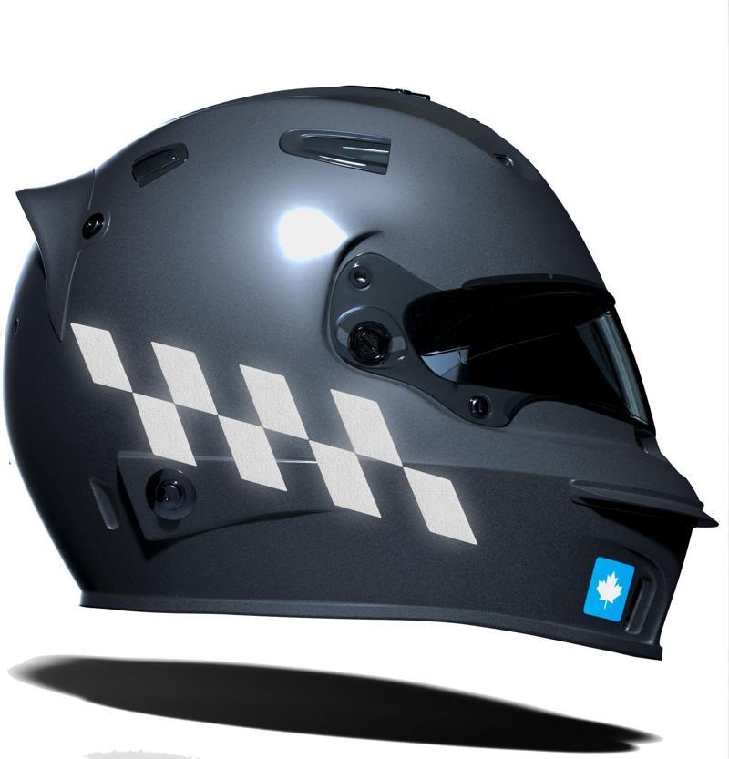 Reflektif Gri Damalı Kask Motosiklet Sticker Takımı Çınar Extreme 