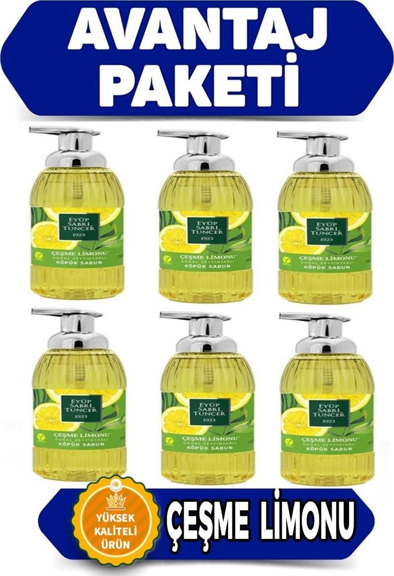 Saf Zeytin Yağlı Çeşme Limonlu Köpük Sabun X6 3000ml