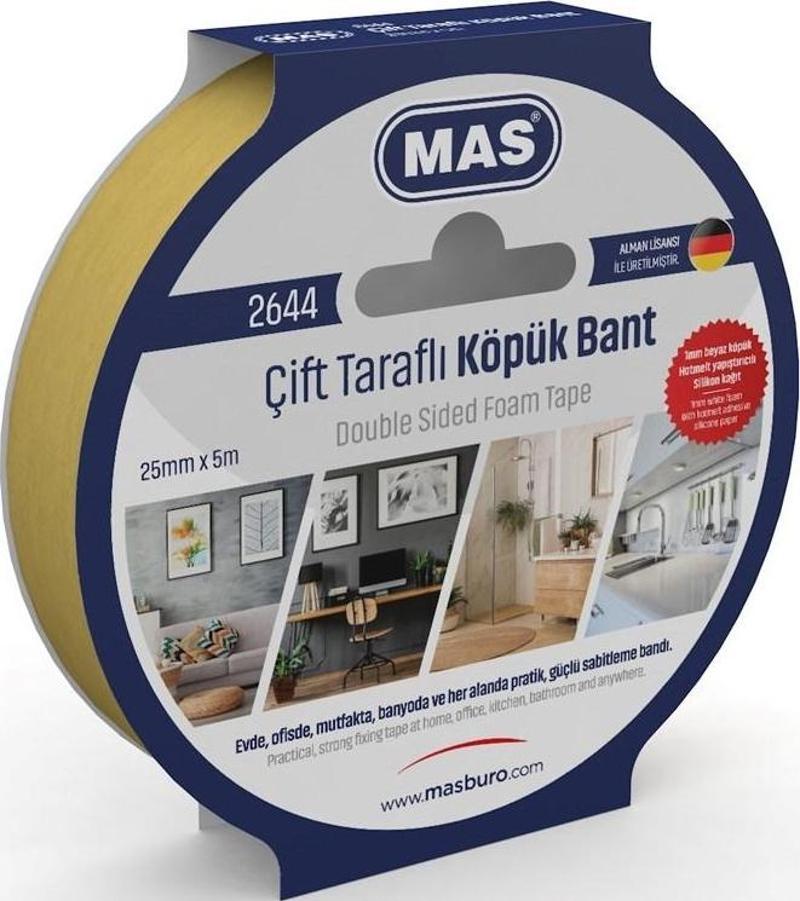 ÇİFT TARAFLI KÖPÜK BANT 25MM X 5M 2644