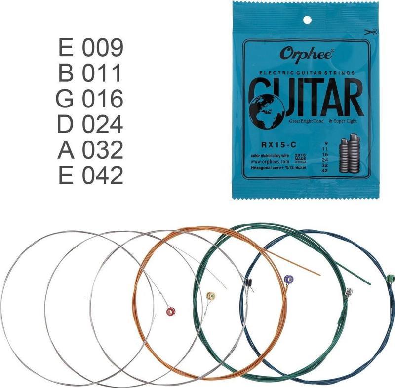 RX15-C ELEKTRO GİTAR TELİ RENKLİ 009