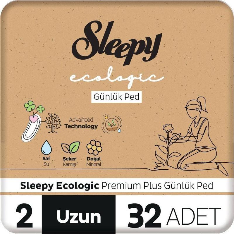 Ecologic premium Plus Günlük Ped Uzun 32 Adet Ped