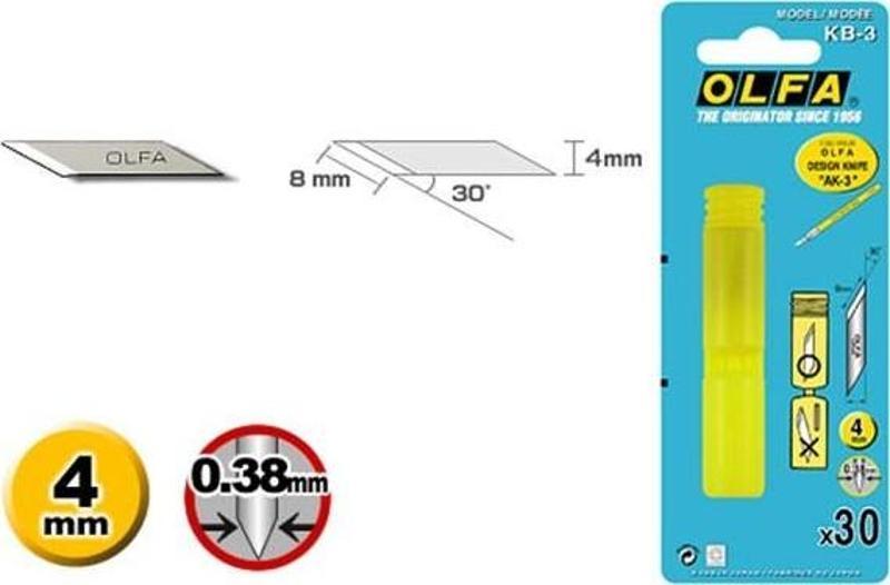 KB-3 Maket Bıçağı Yedeği (30 lu)