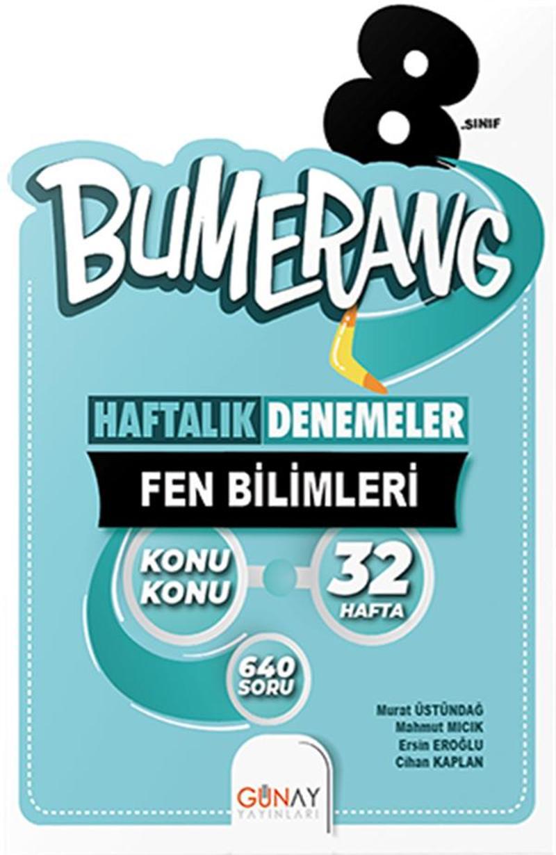 Günay Yayınları 8. Sınıf Fen Bilimleri Bumerang Deneme 