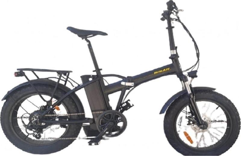 E-foldıng F2 Elektrıklı Katlanır Bisikleti Md 43cm 20 Jant 7 Vites Siyah Sarı