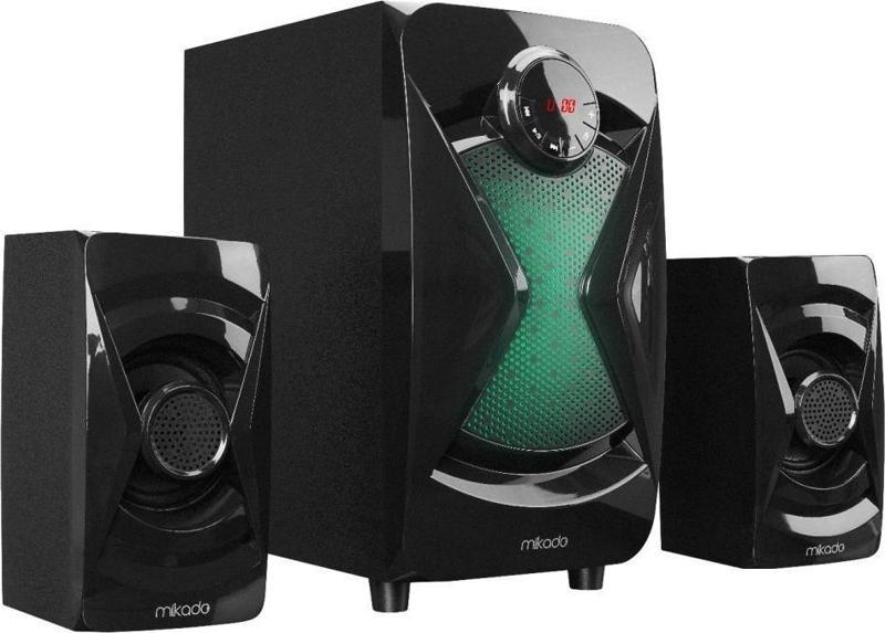 Md-370Bt 2+1 38W Siyah Bt-Aux-Usb-Fm-Led Işıklı Multimedia Speaker