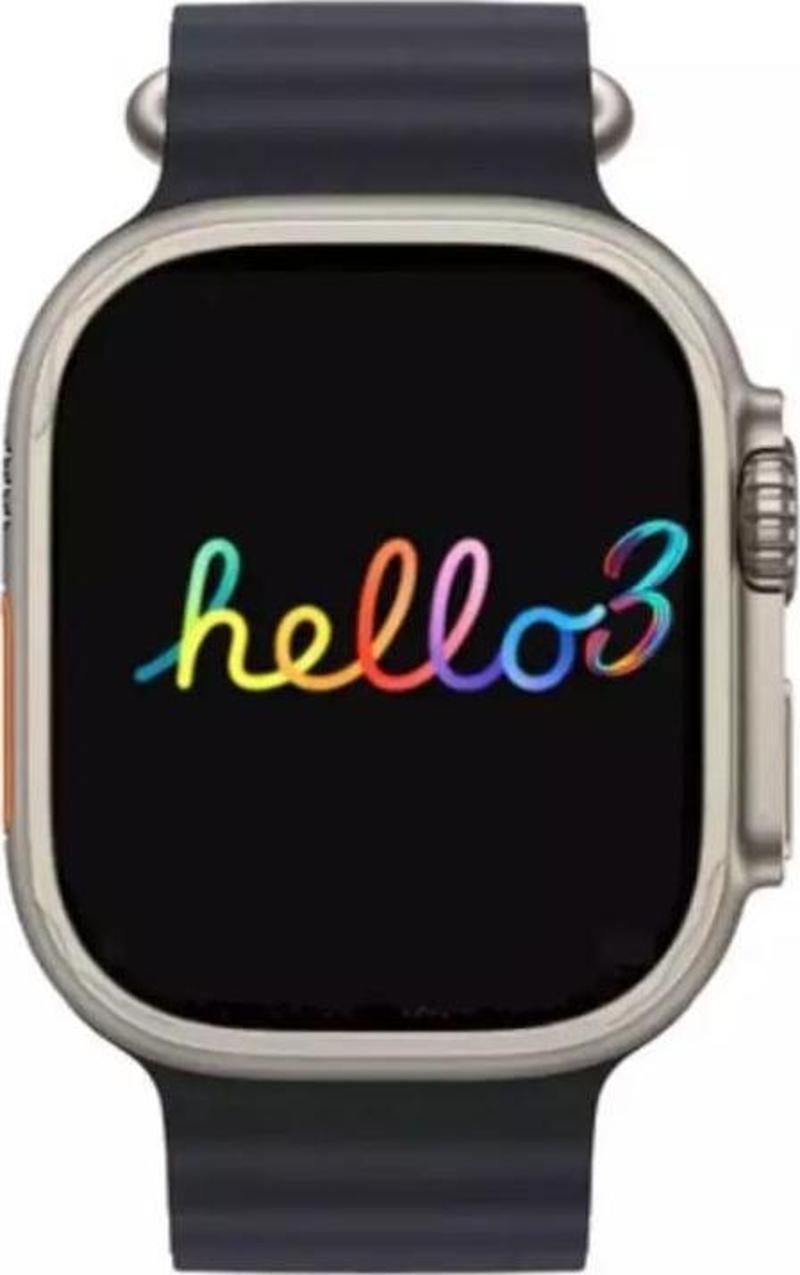 Hello 3 Watch Ultra Amoled Ekran Android İos Harmonyos Uyumlu Akıllı Saat Siyah