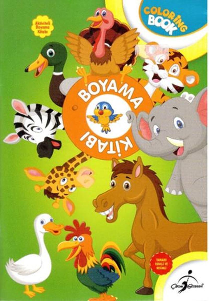 Boyama Kitabı Yeşil Hayvanlar - Aktiviteli Boyama Serisi