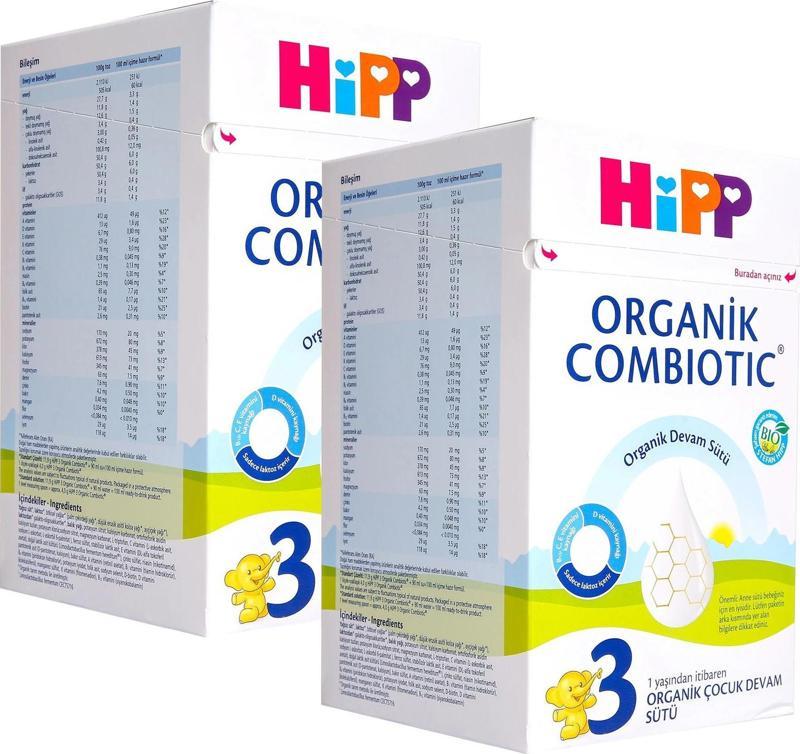 3 Organik Combiotic Devam Sütü 800 gr x 2 Adet