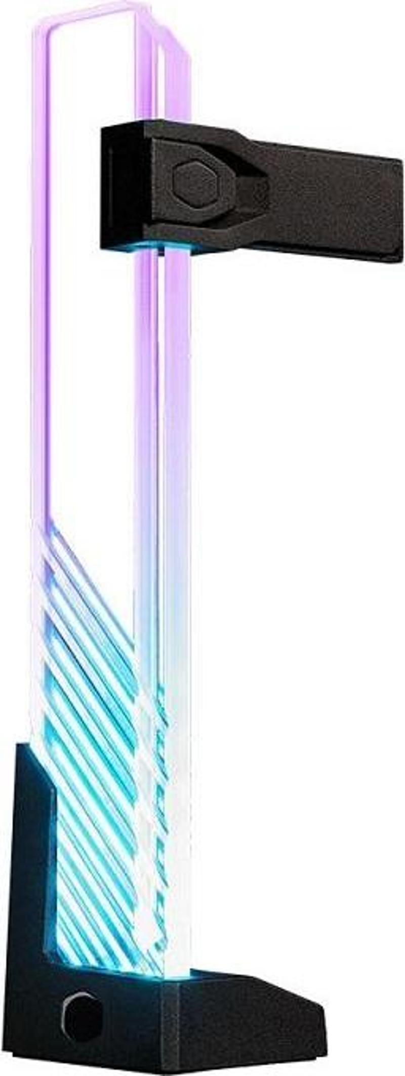 MasterAccessory ARGB Ledli Tempered Camlı Universal Ekran Kartı Destek Aparatı (VGA Holder)