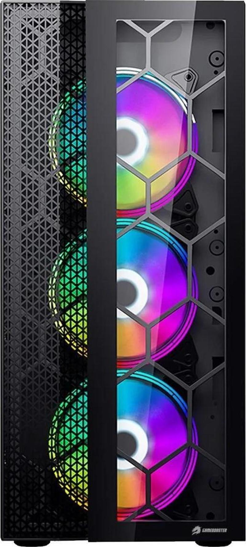 GB-F3105B  4-FANLI RGB GAMING MID-TOWER PC KASASI