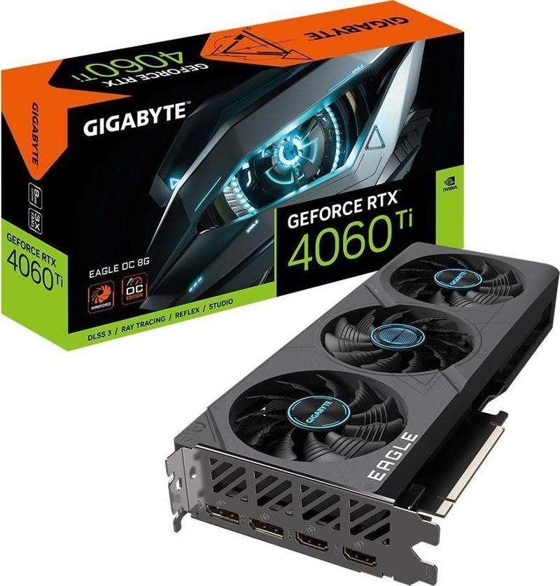 GIGABYTE 8GB RTX4060 Ti EAGLE OC GV-N406TEAGLE OC-8GD GDDR6 HDMI-DP PCIE 4.0