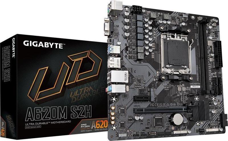 GIGABYTE A620M-S2H DDR5 HDMI DP PCIe 16X v4.0 AM5 mATX