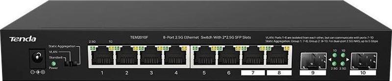 8port TEM2010F 2.5 Gigabit 2X SFP Yönetilemez Switch