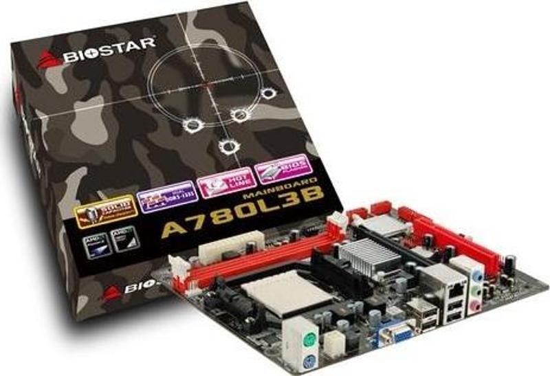 BIOSTAR A780L3B DDR3 SATA3 PCIe 16X v2.0 AM3 mATX