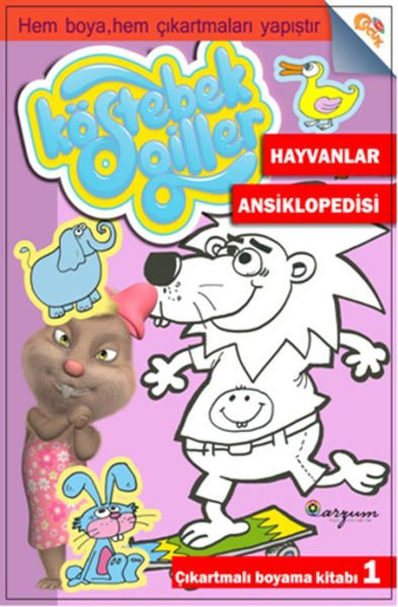 Köstebekgiller Çıkartmalı Boyama Kitabı 1