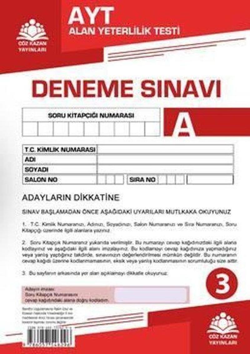 AYT Kurumsal Deneme Sınavı 3