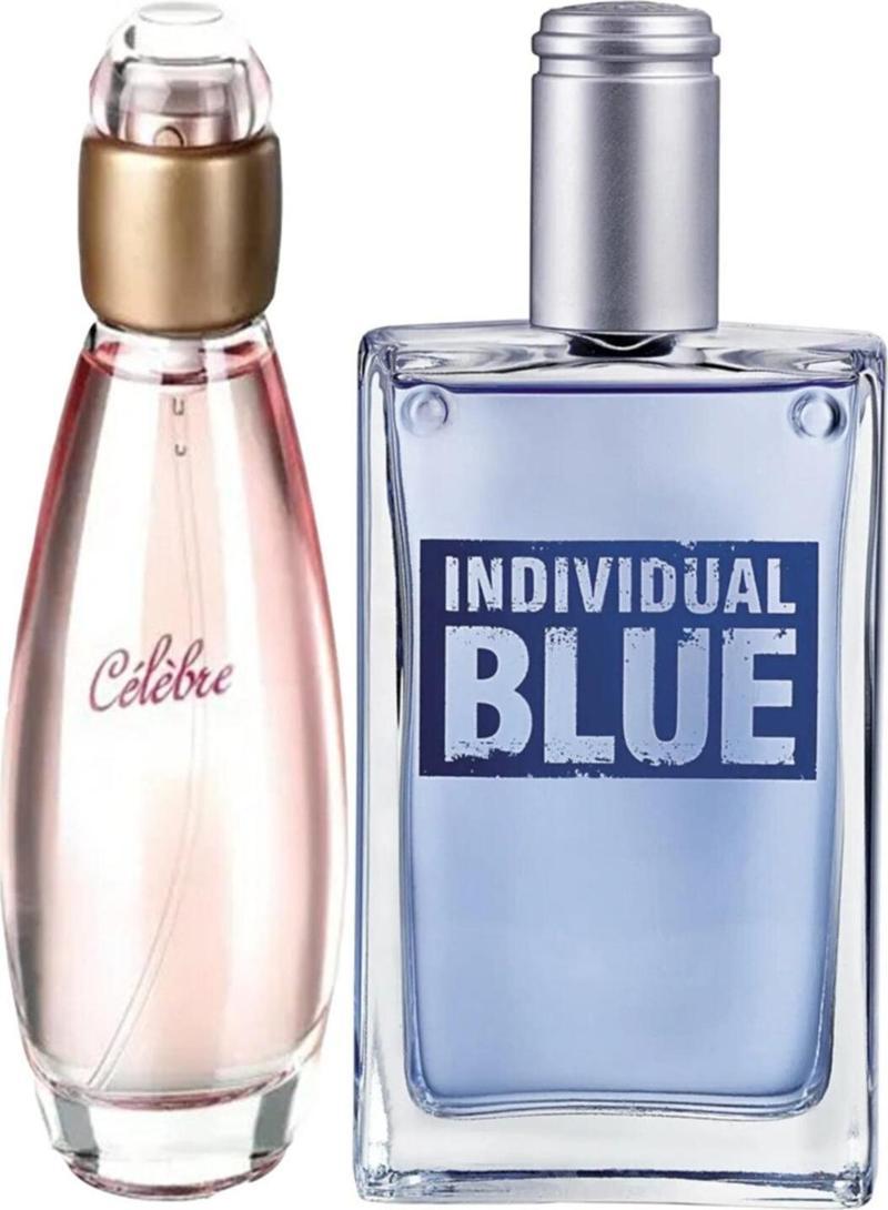 Celebre Edt 50 ml Kadın Parfümü ve Individual Blue Edt 100 ml Erkek Parfümü