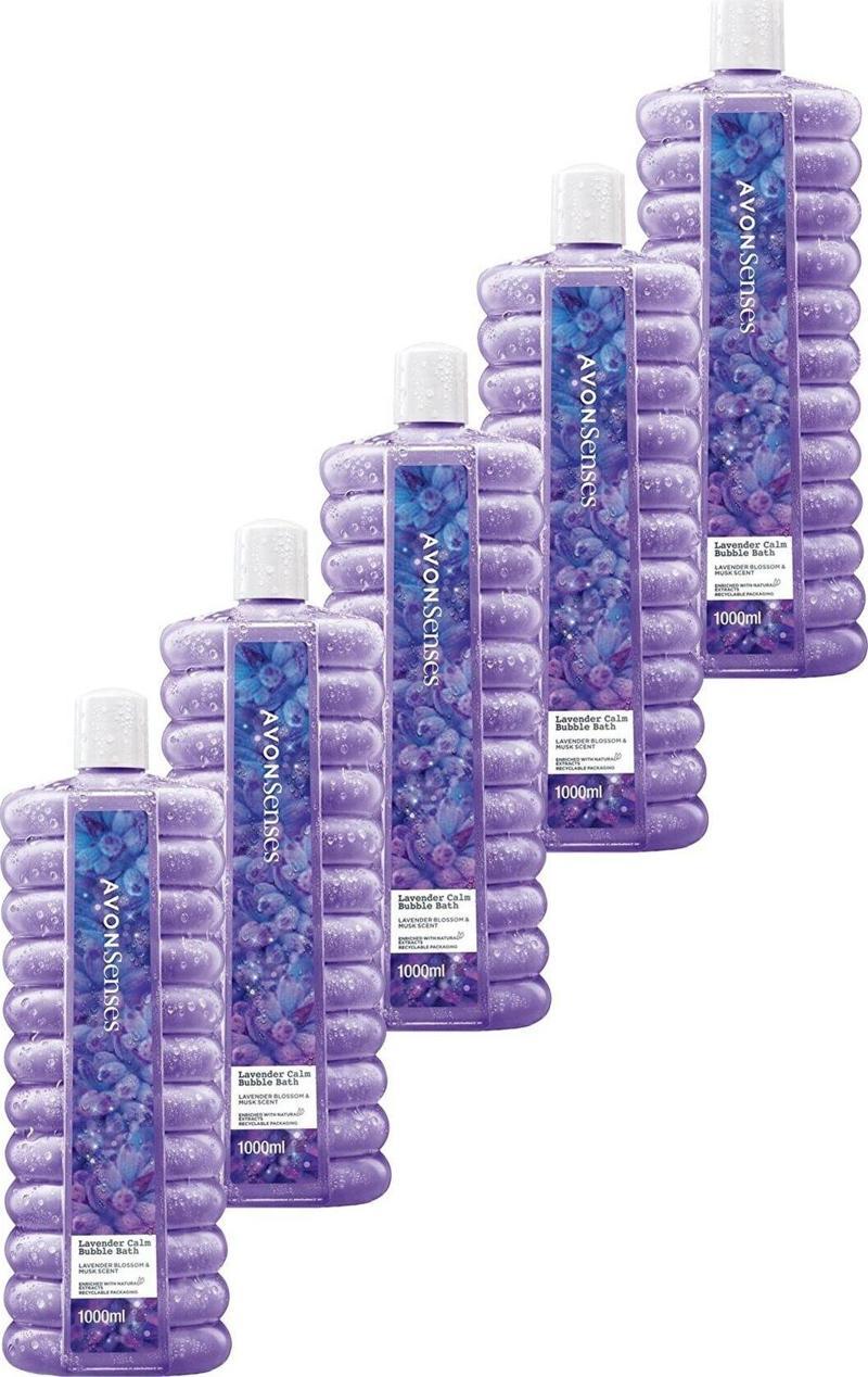 Senses Lavender Calm Lavanta Kokulu Banyo Köpüğü 1 Lt. Beşli Set
