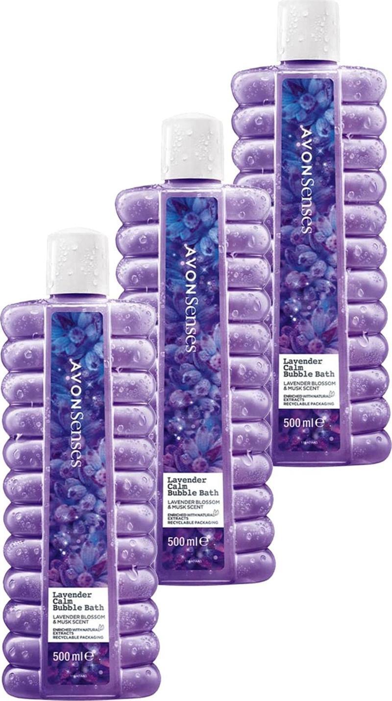 Senses Lavender Calm Lavanta Kokulu Banyo Köpüğü 500 Ml. Üçlü Set