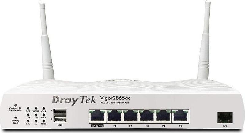 Vigor 2865ac 1200mbps AC1200 Dual Band VDSL 3G-4G LTE Modem Router