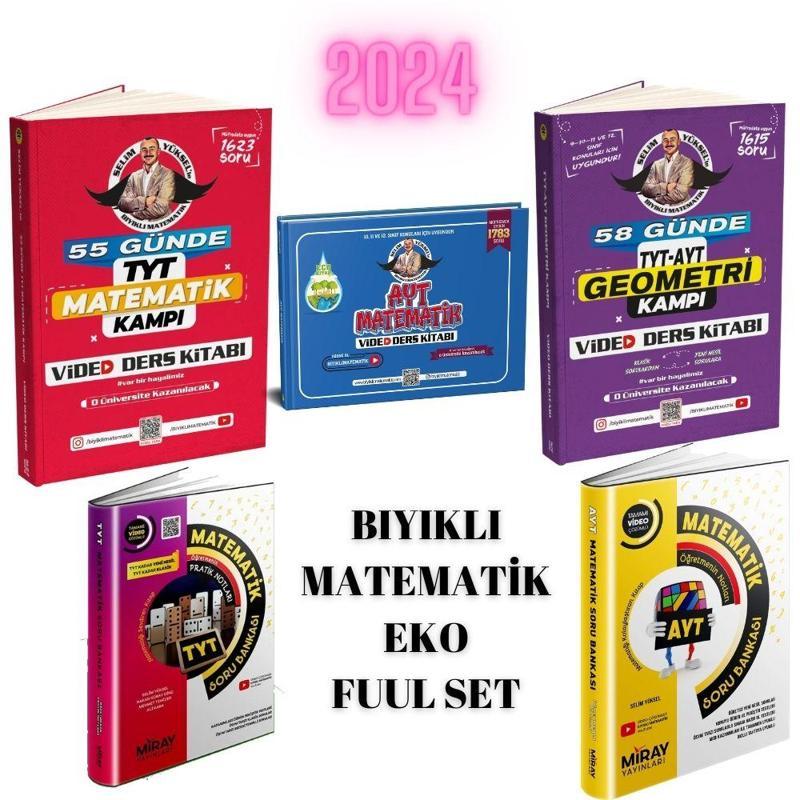 Bıyıklı Matematik  5'li EKO TYT-GEO-AYT EKO Video Ders Kitapları ve Miray TYT -AYT Matematik Soru Bankası