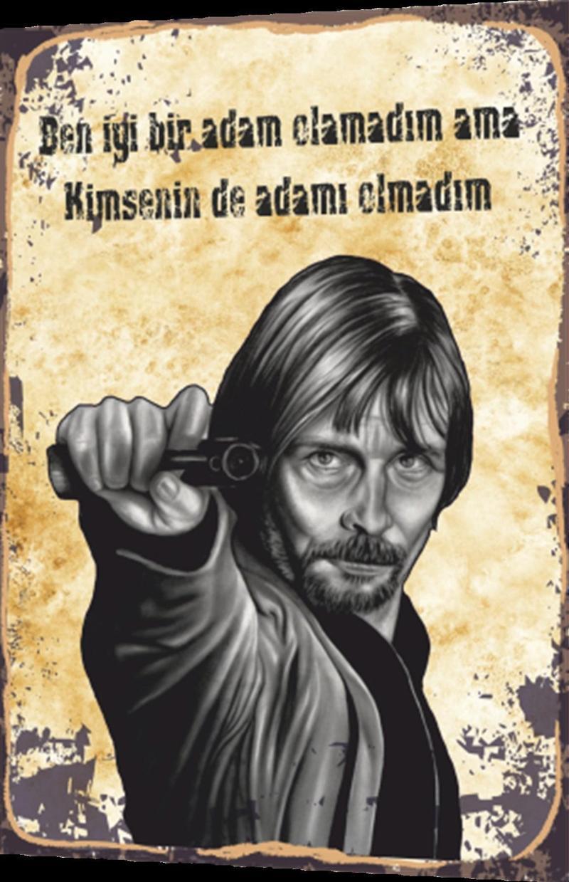 Behzat Ç. Kimsenin Adamı Olmadım Retro Ahşap Poster 20x30