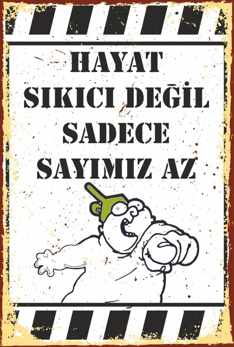 Hayat Sıkıcı Değil Sayımız Az Komik Sözler Duvar Yazıları Ahşap-