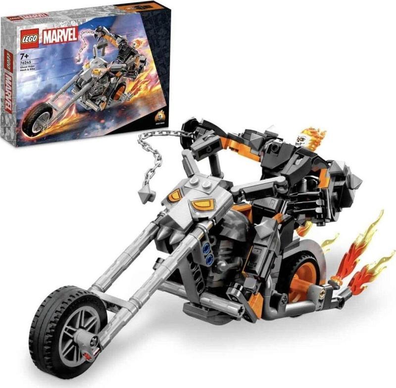 Marvel Ghost Rider Robotu ve Motosikleti 76245 - 7 Yaş ve Üzeri için Yapım Seti (264 Parça)
