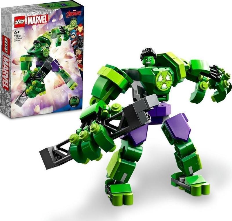 Marvel Hulk Robot Zırhı 76241 -6 Yaş ve Üzeri için Koleksiyonluk Oyuncak Yapım Seti(138 Parça)