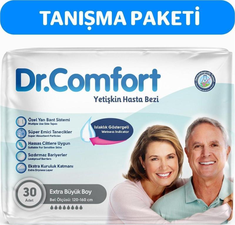 COMFORT TEKSTİL BELBANTLI HASTA BEZİ XLARGE 30'LU