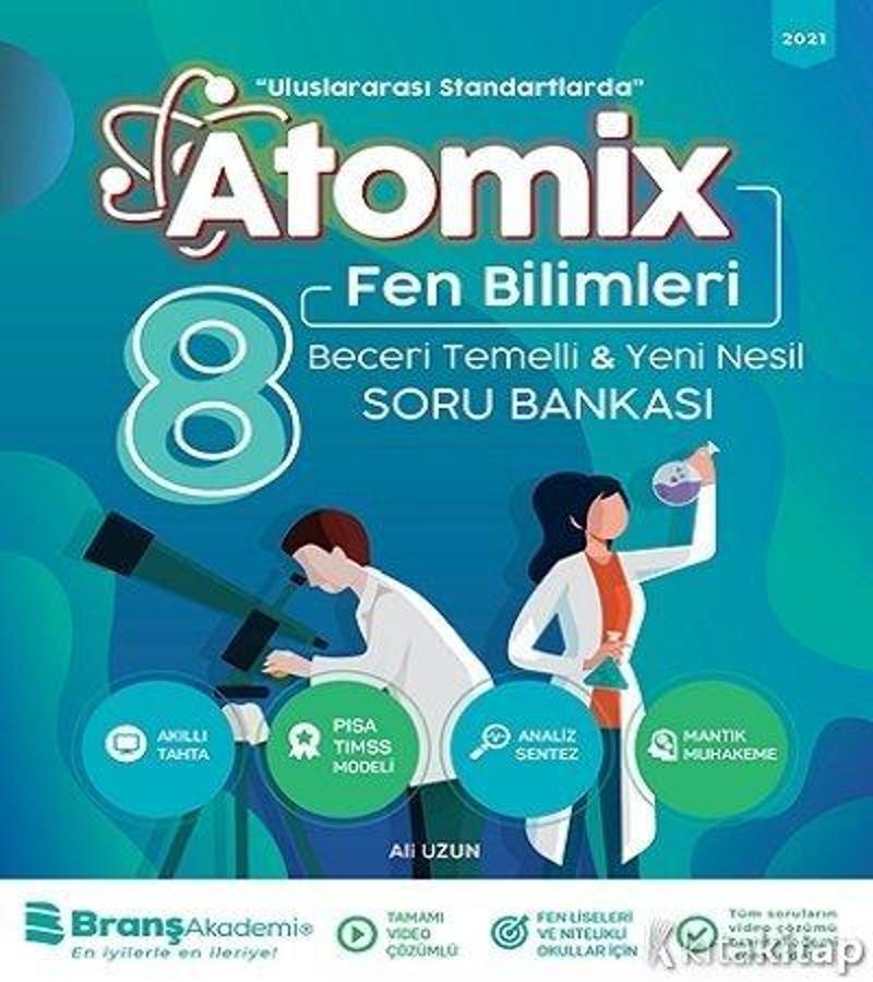 Branş Akademi Yayınları 8. Sınıf Fen Bilimleri Atomix Soru Bankası